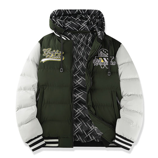 Herren Modische Steppjacke mit hohem Kragen und kontrastierenden Akzenten Shop Nory
