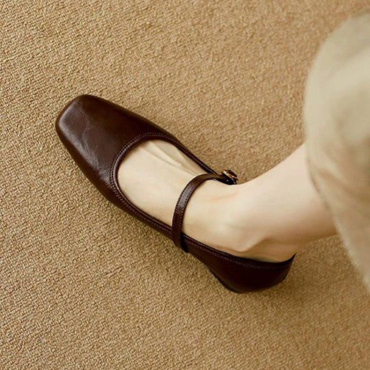 Damen Ballerinas mit modischem Riemchen