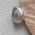 Damen Offener Ring mit kunstvollem, geschwungenem Design Shop Nory