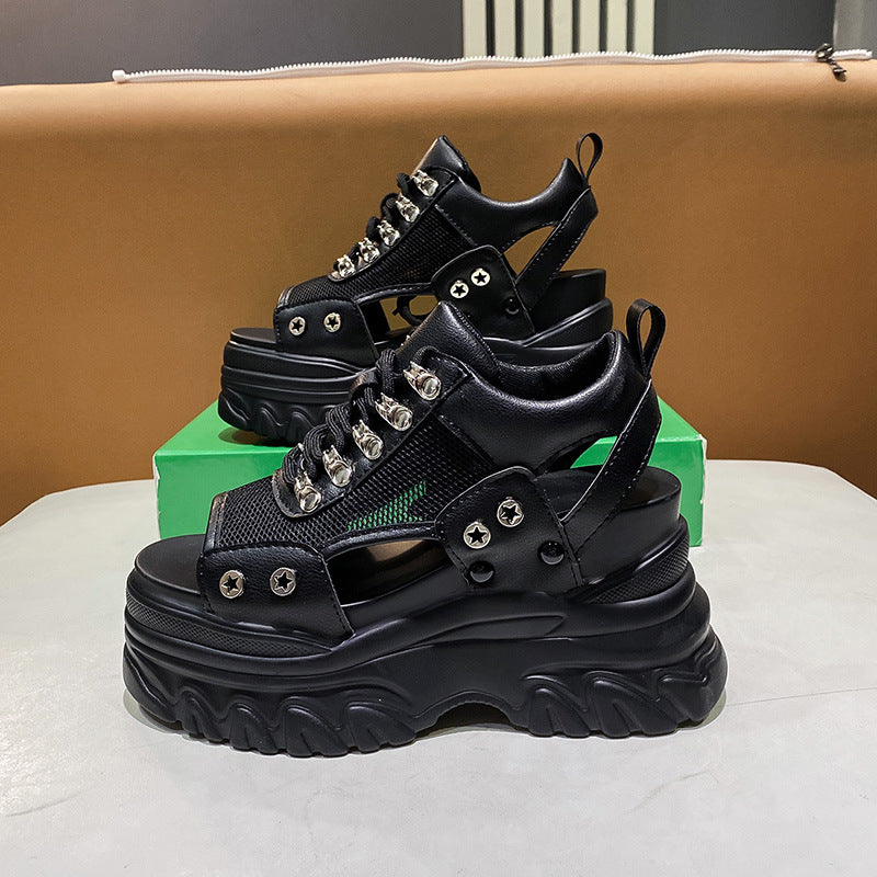 Damen Chunky Sandalen mit atmungsaktiver Mesh-Oberfläche und rutschfester Sohle