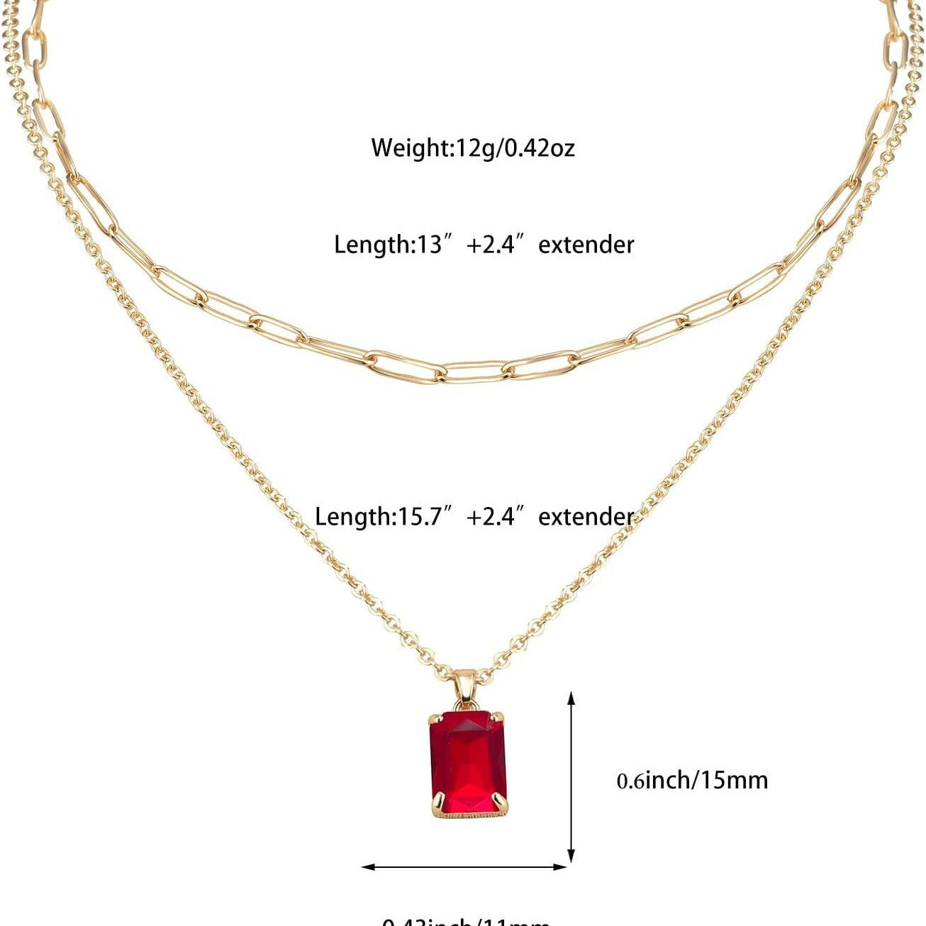 Damen Halskette mit doppeltem Layer-Design und elegantem Anhänger Shop Nory