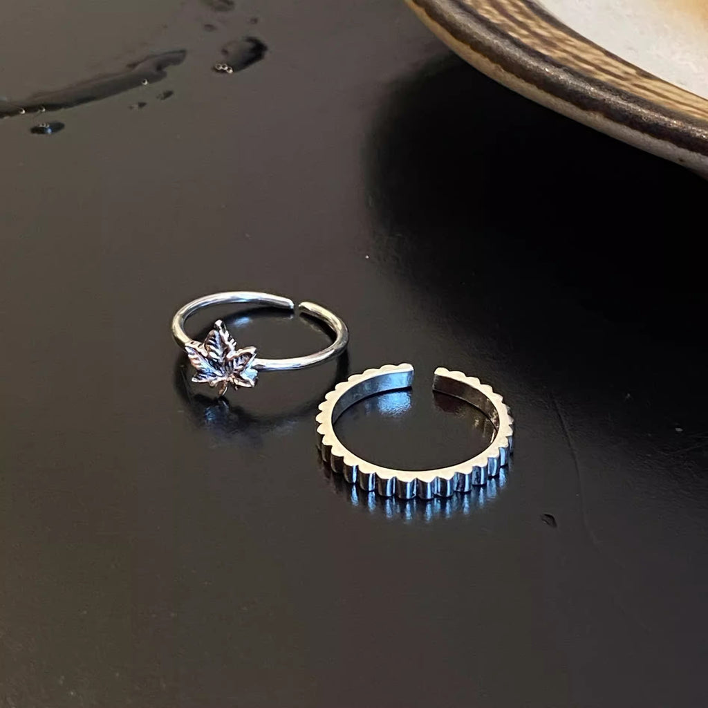 Damenring mit stilvollem Blattmotiv Shop Nory