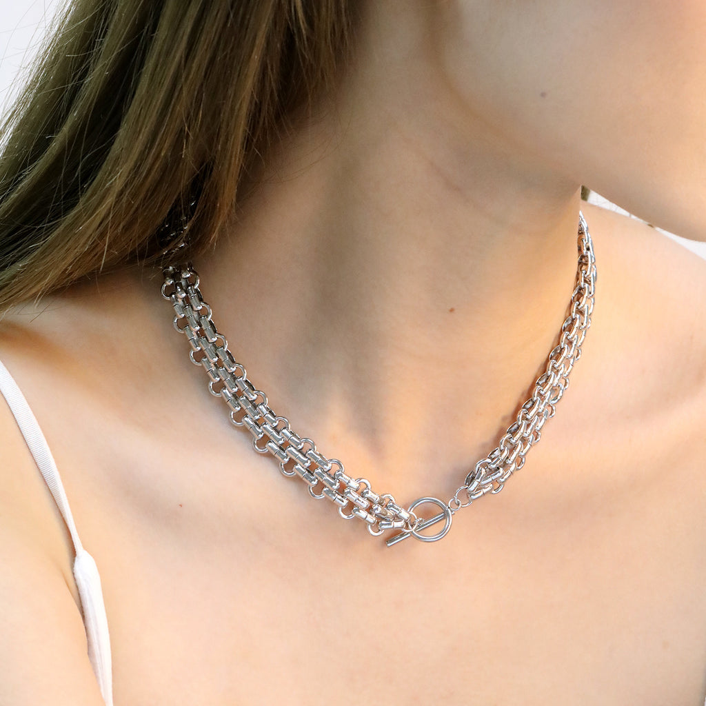 Damen Edelstahl Gliederkette mit verstellbarem Verschluss Shop Nory