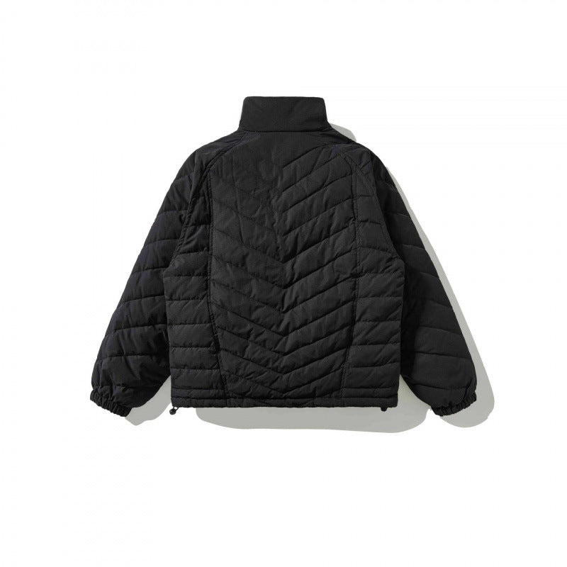 Unisex Gepolsterte Steppjacke mit hohem Kragen, Kordelzugsaum und elastischen Bündchen Shop Nory