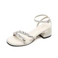 Damen elegante Sandalen mit funkelnden Strassdetails