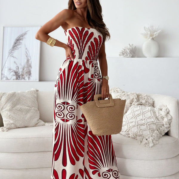 Damen Sommer Jumpsuit mit floralem Design