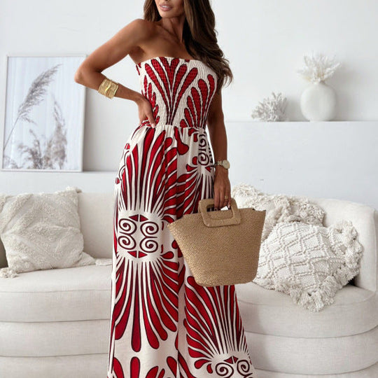 Damen Sommer Jumpsuit mit floralem Design