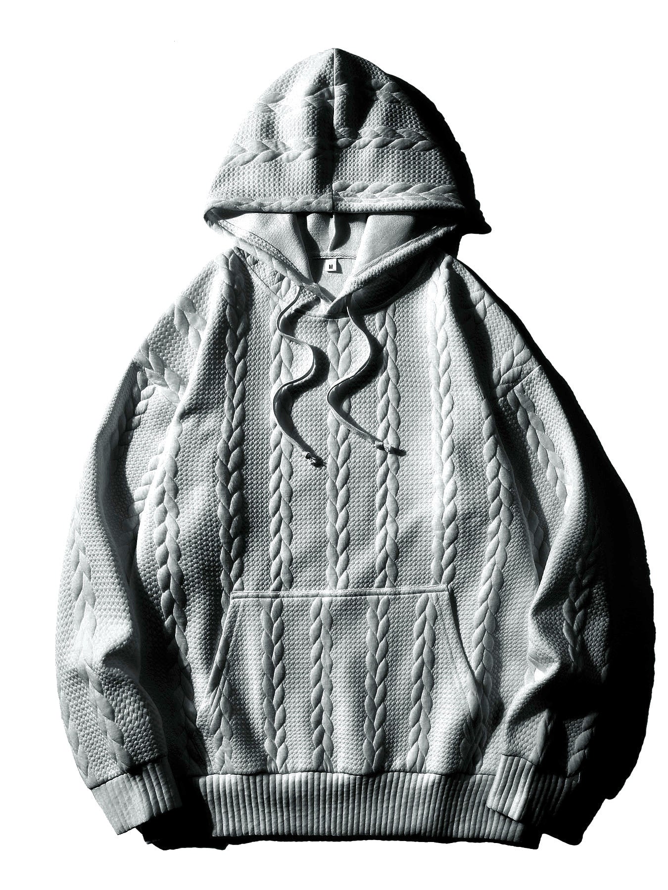 Herren Kapuzenpullover mit strukturiertem Muster Shopnory