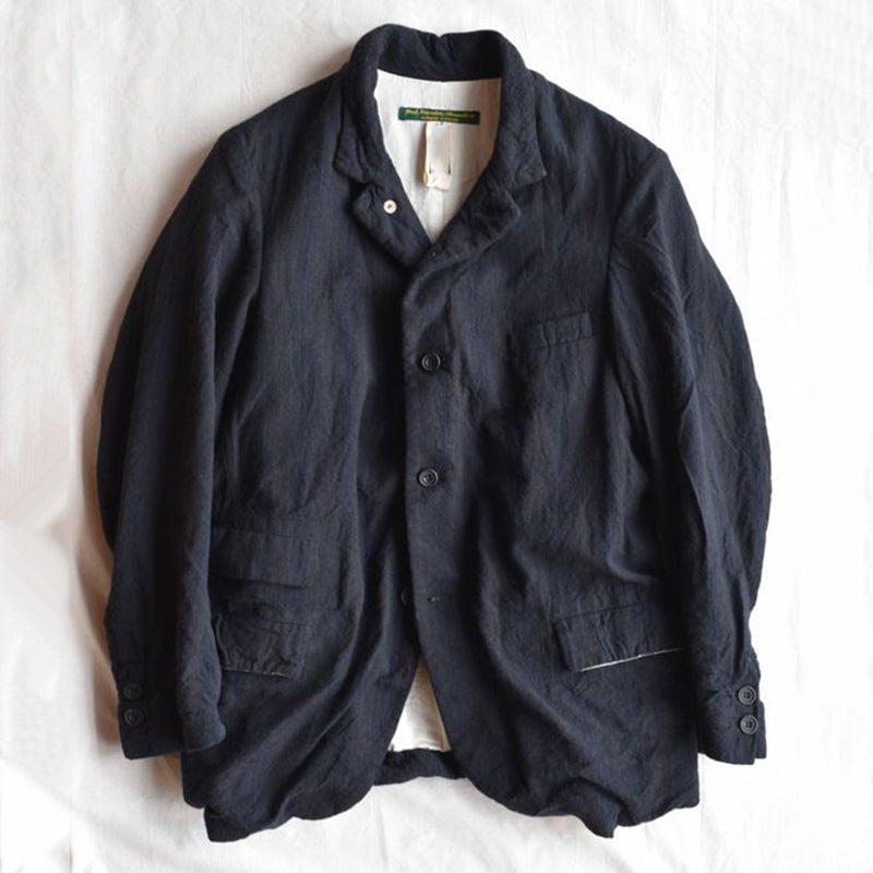 Herren Leichtes Leinenblazer mit lässigem Schnitt und praktischen Taschen