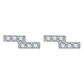 Damen geometrische Ohrstecker mit funkelnden Zirkonia Shop Nory