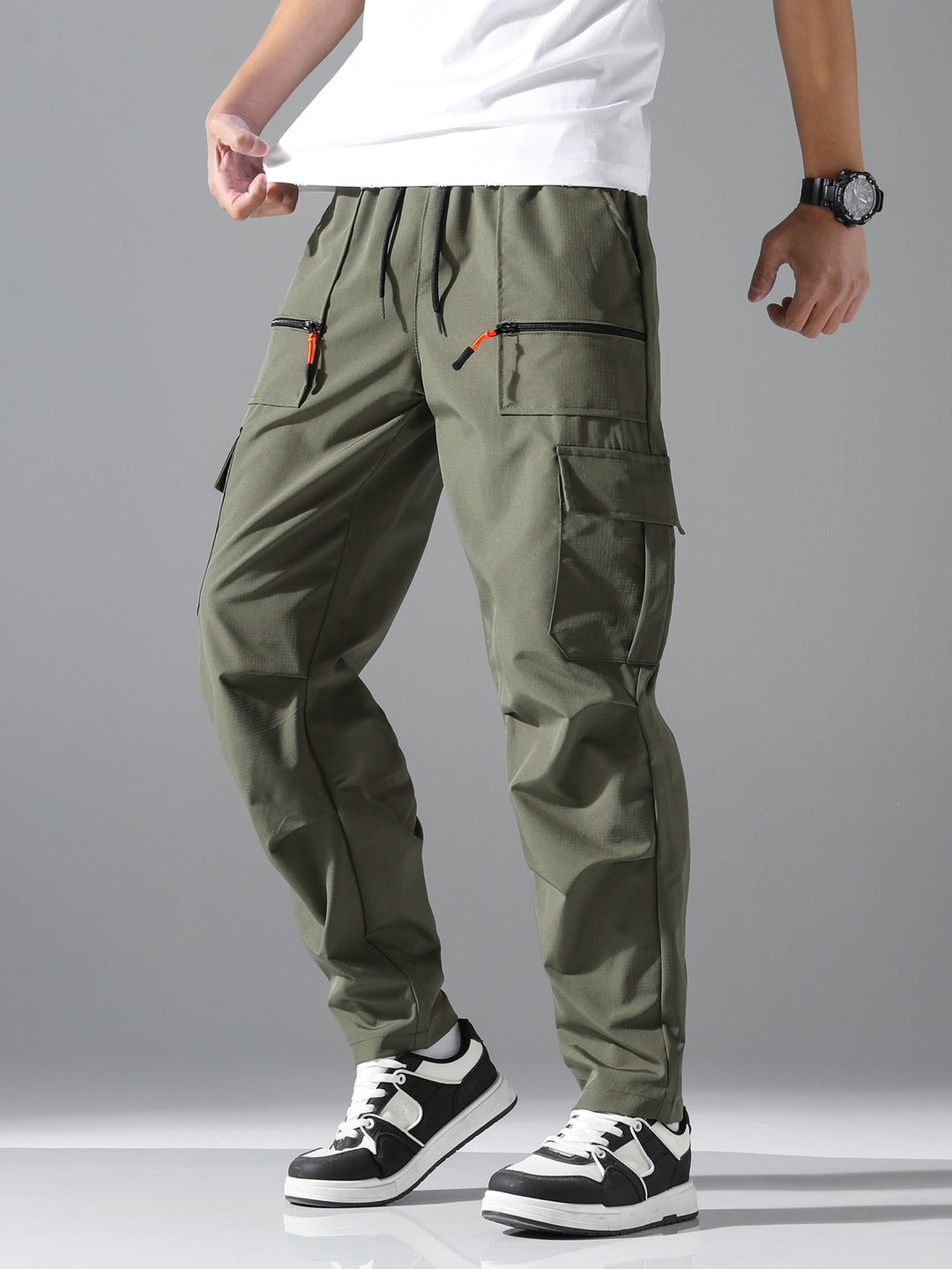 Herren Bequeme Cargo-Hose mit elastischem Bund Shop Nory