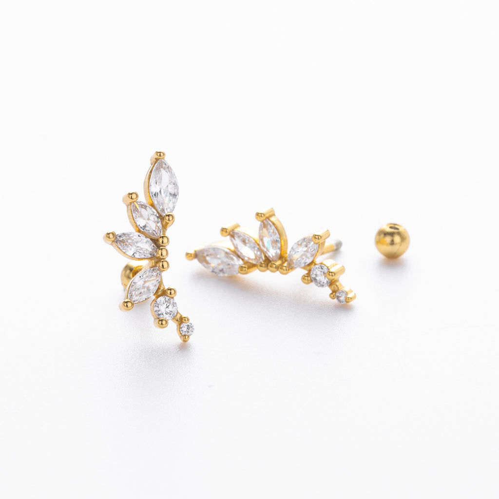 Damen Ohrhänger mit luxuriösem Zirkon-Arrangement aus 925 Sterling Silber Shop Nory