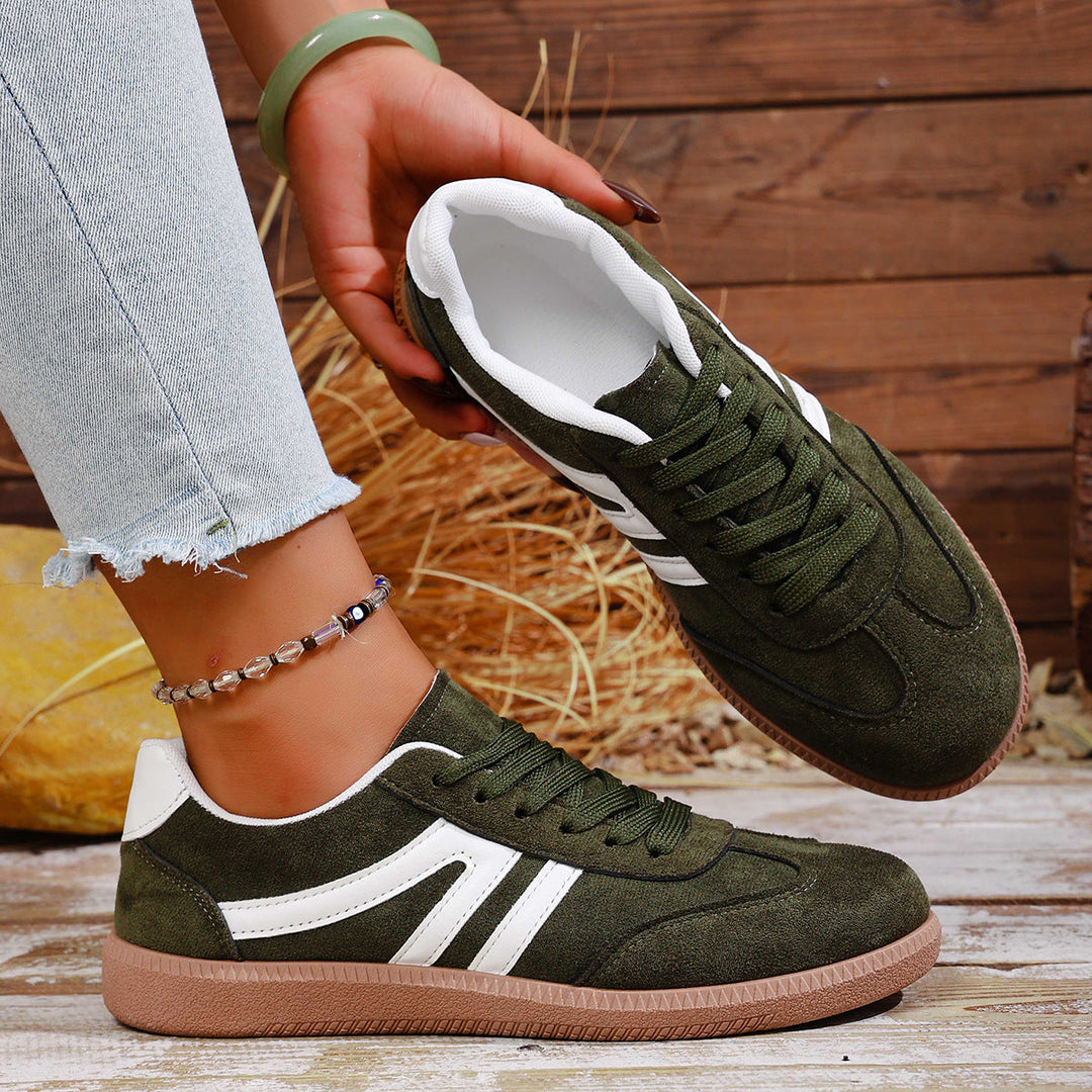 Damen Sportliche Sneakers aus hochwertigem Wildleder mit atmungsaktiver Sohle