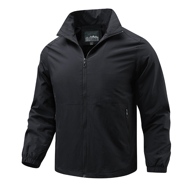 Herren leichte winddichte Übergangsjacke mit hohem Kragen und Reißverschluss Shop Nory