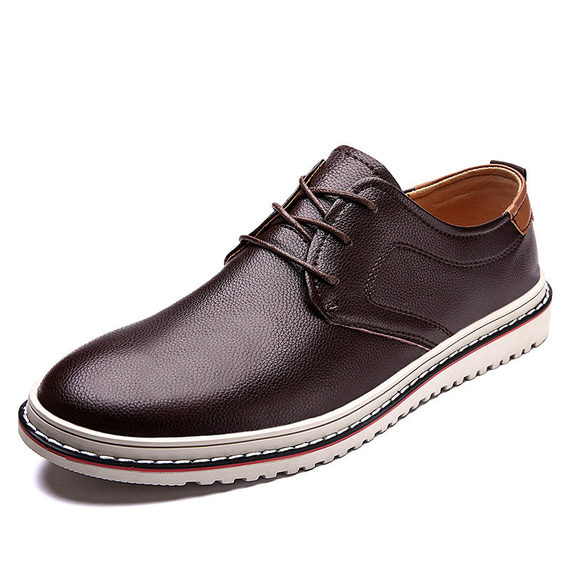 Herren Elegante Freizeit-Schnürschuhe aus hochwertigem Leder