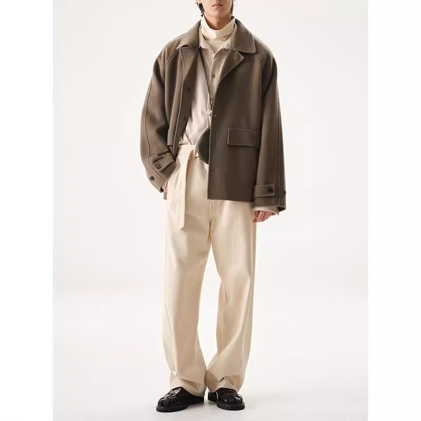 Herren Kurzjacke aus Wollmix im Oversized-Schnitt mit Umschlagkragen Shop Nory