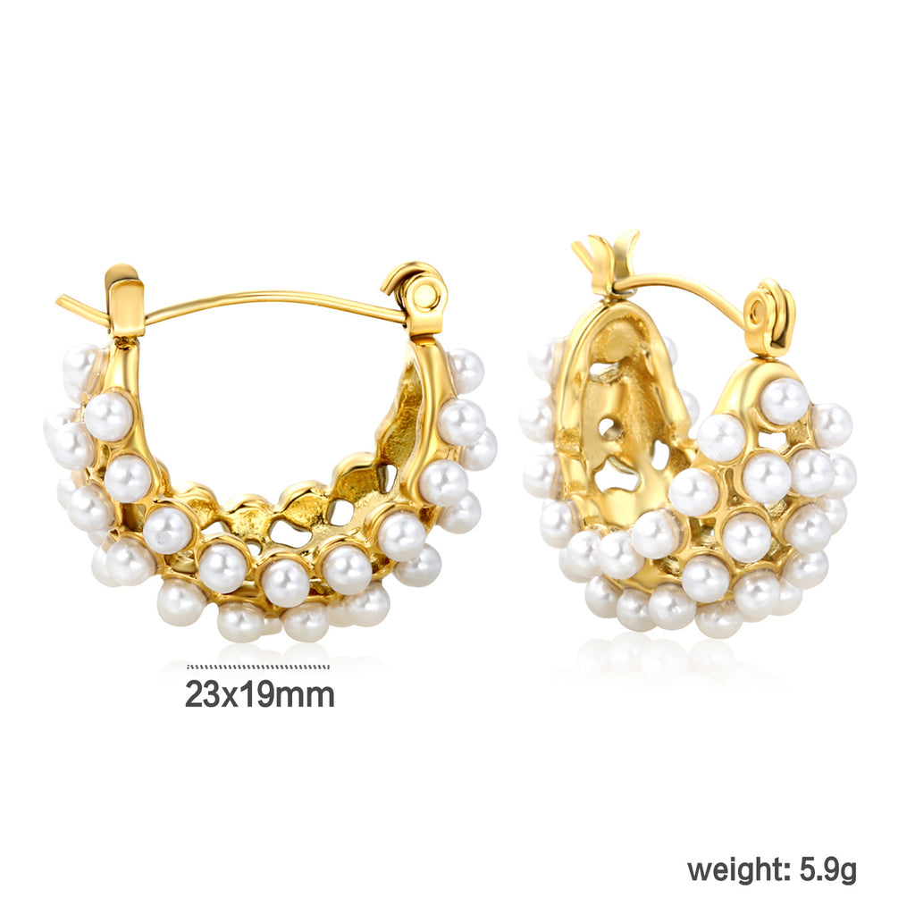 Damen Hoops mit modernem, geschwungenem Design aus hochwertigem Edelstahl Shop Nory