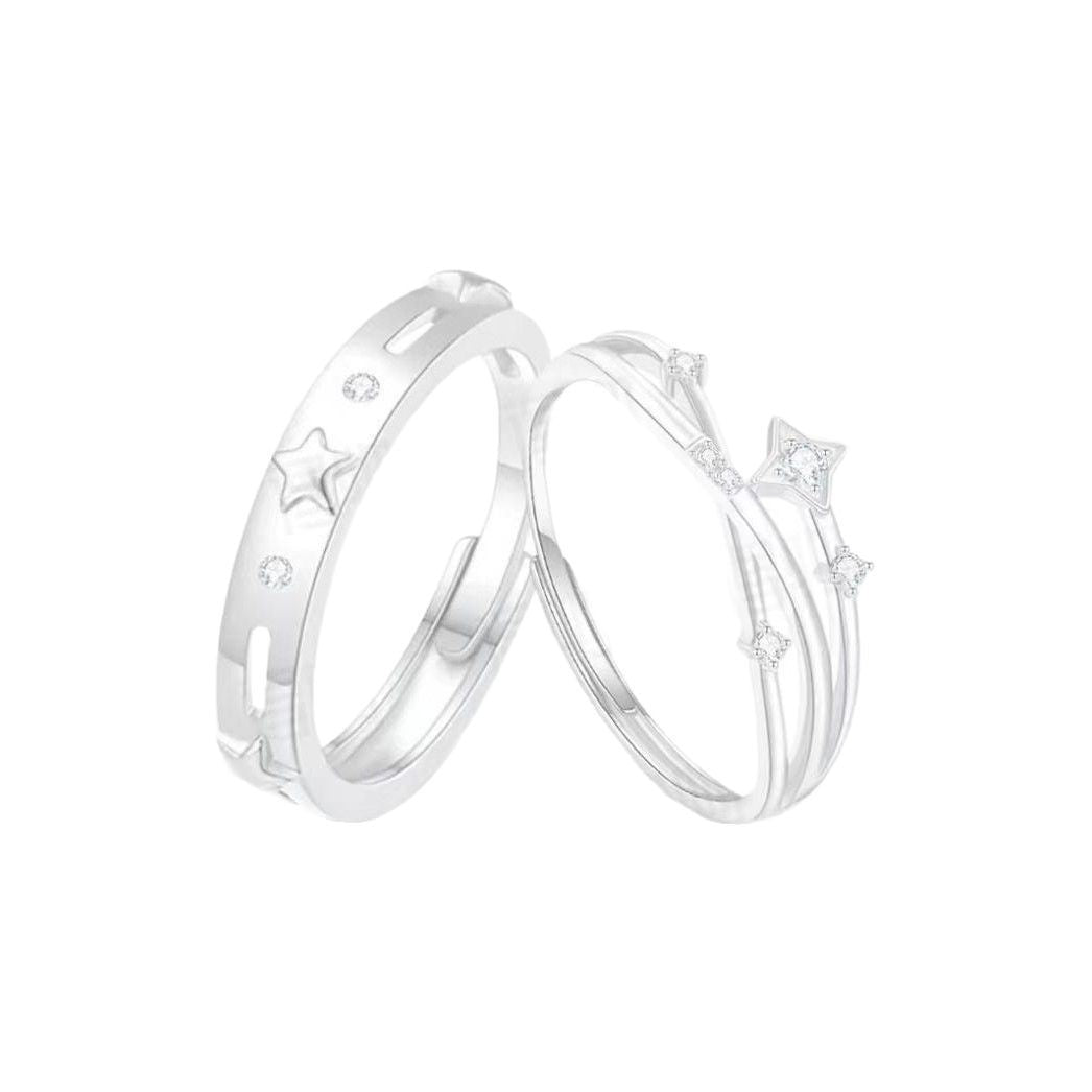 Damen Ring-Set mit funkelnden Sternen und Zirkonia Shop Nory