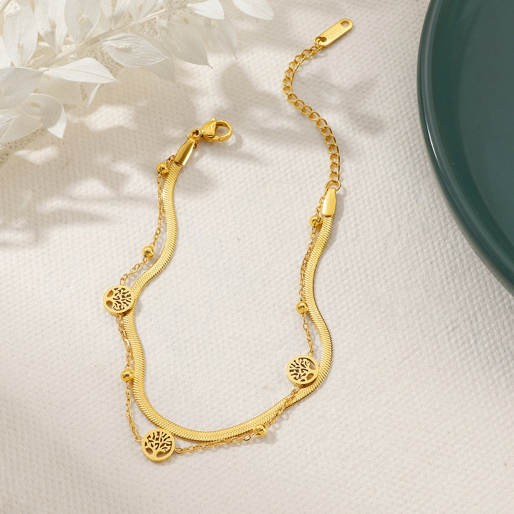 Damen elegantes Armband mit verschnörkeltem Baum-Motiv Shop Nory
