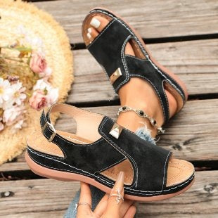Damen Komfortable Sandalen mit verstellbarem Riemendesign Shopnory