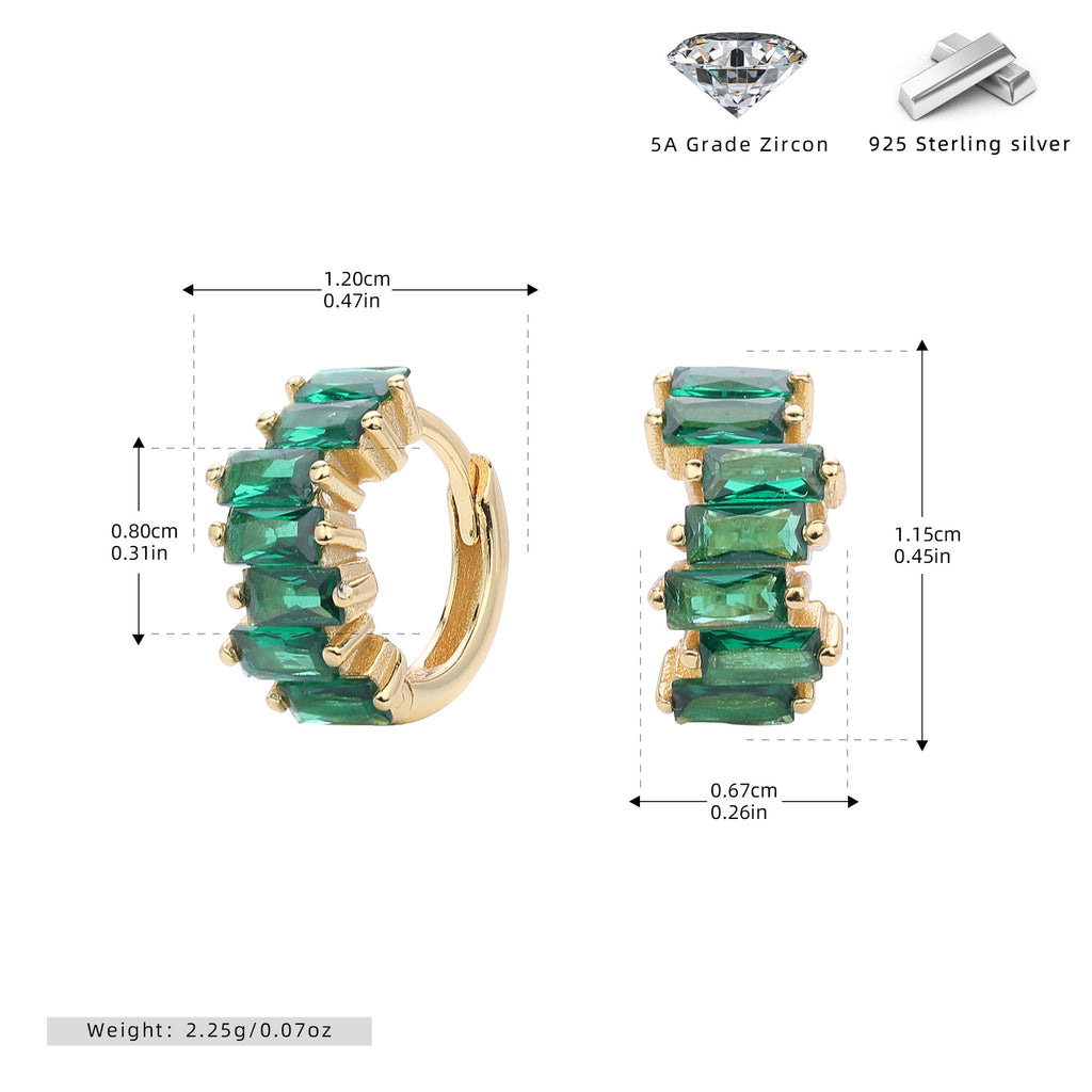Damen Ohrstecker mit exquisite Zirkonsteinen und 925 Sterling Silber Shop Nory