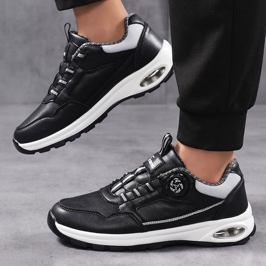 Herren nan sportlicher Freizeit-Sneaker mit Luftkapsel-Fersendämpfung, stufenlosem Klickverschluss und viskoelastischem Fußbett