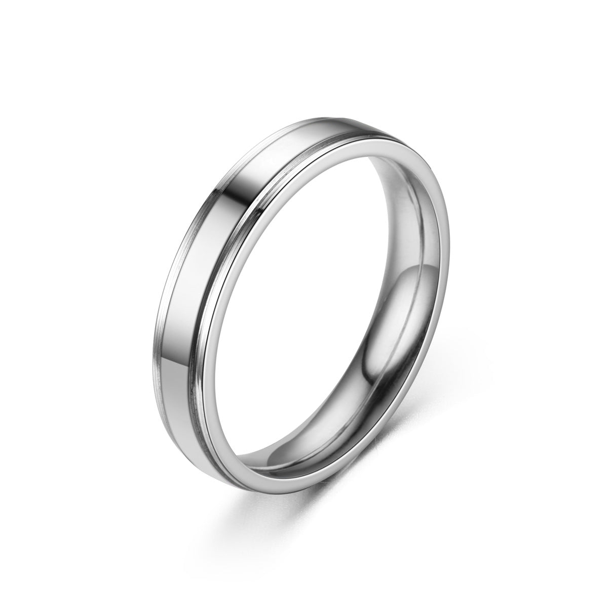Herren Ring mit elegantem, poliertem Design und minimalistischer Linienführung Shop Nory