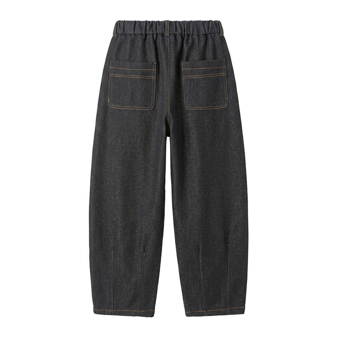 Damen Hochtaillierte Relaxed-Jeanshose mit Bundfalten, Teilungsnähten und elastischem Rückbund Shop Nory