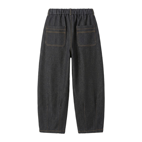 Damen Hochtaillierte Relaxed-Jeanshose mit Bundfalten, Teilungsnähten und elastischem Rückbund Shop Nory