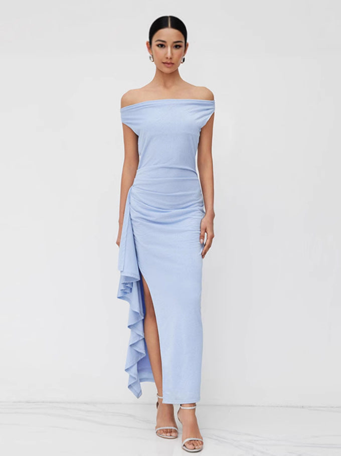 Damen figurbetontes Maxikleid mit elegantem Schnitt und aufregenden Details Shopnory