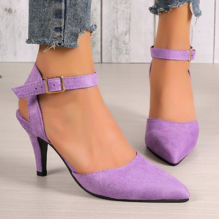 Damen elegante Sling-Pumps mit verstellbarem Knöchelriemen und modischem Absatz Shopnory