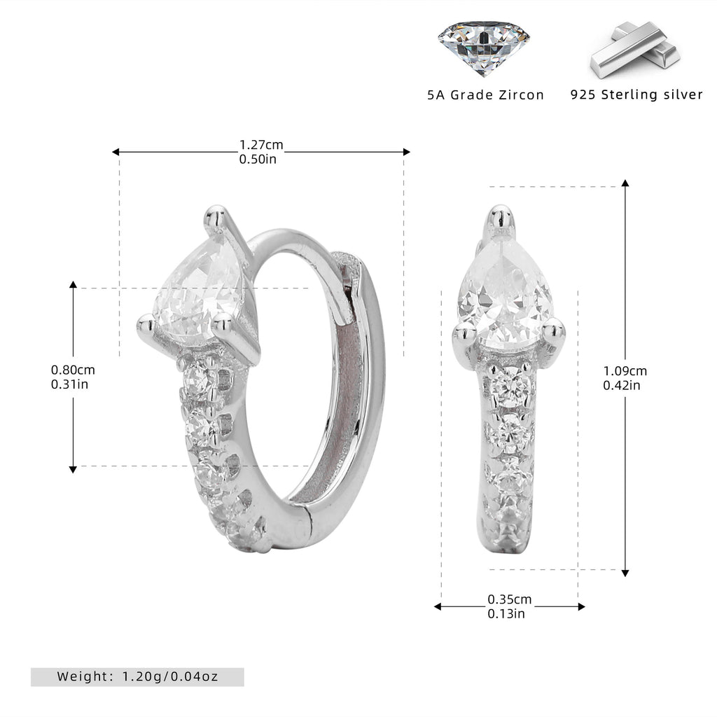 Damen Ohrhänger mit funkelndem Zirkonbesatz aus hochwertigem 925 Sterling Silber Shop Nory 1782843345