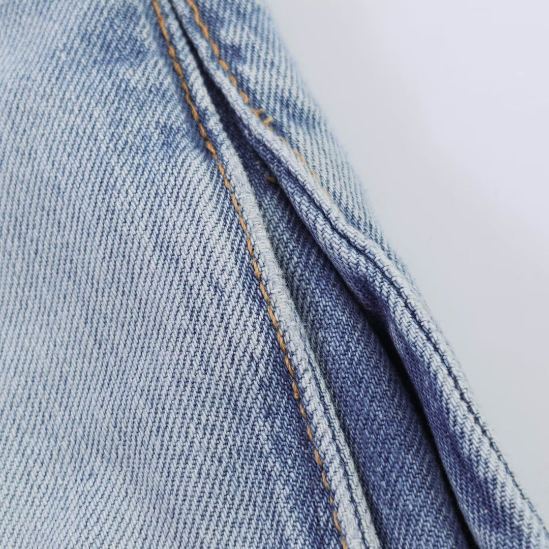 Damen Weite Denim-Jeans mit seitlichen Schlitzen und Palazzoschnitt Shop Nory