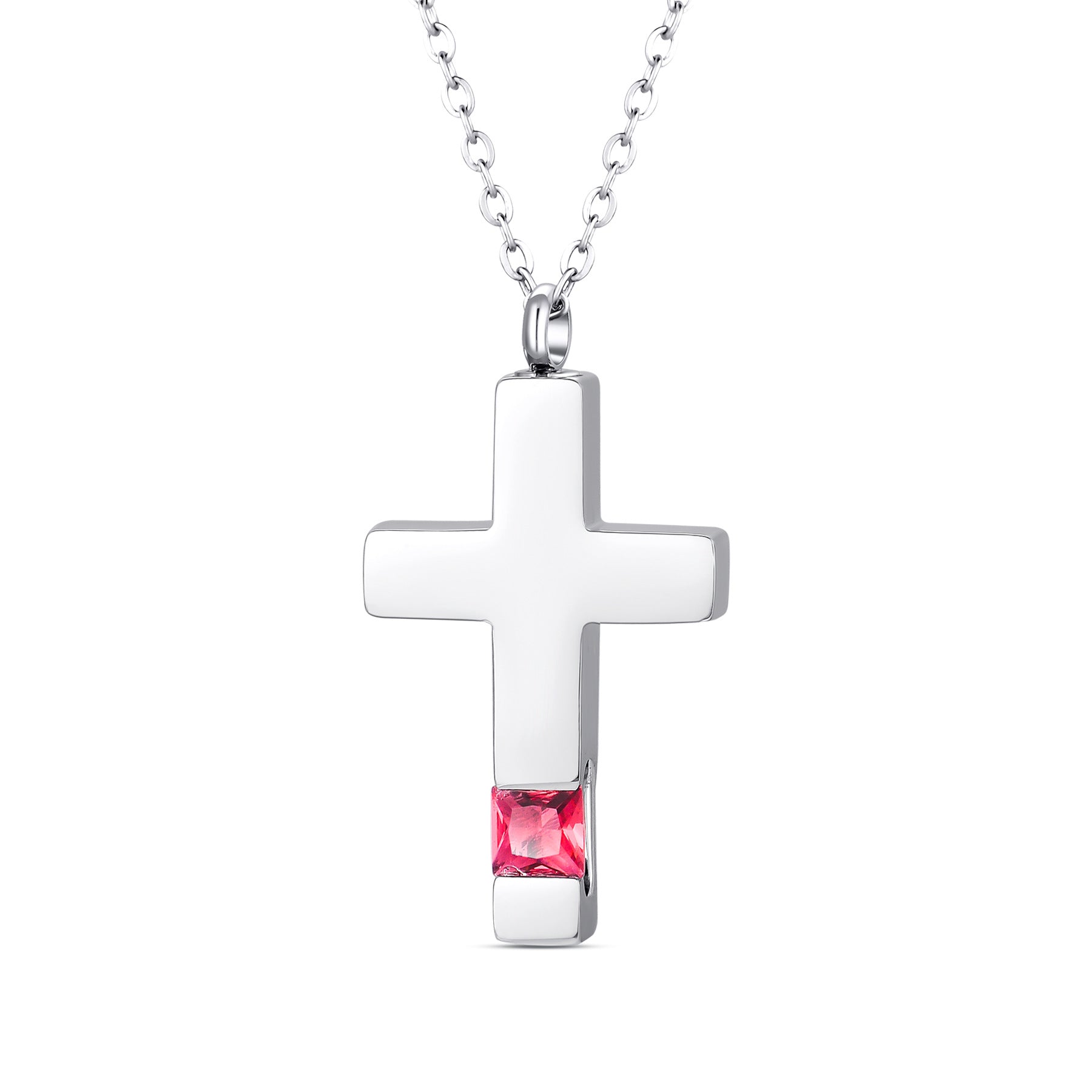Damen Halskette mit einzigartigem Kreuzanhänger und buntem Zirkon Shop Nory