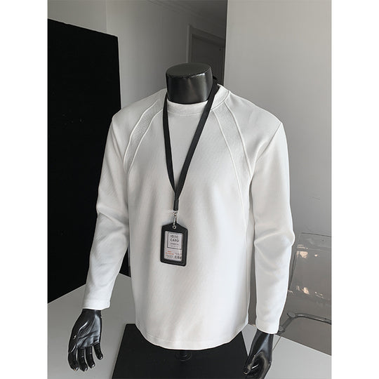 Herren Feines Langarm-Sweatshirt mit leichtem Stehkragen und Raglannähten Shop Nory