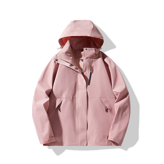 Herren Technische wasserdichte Kapuzen-Shelljacke im minimalistischen Urban-Look Shop Nory