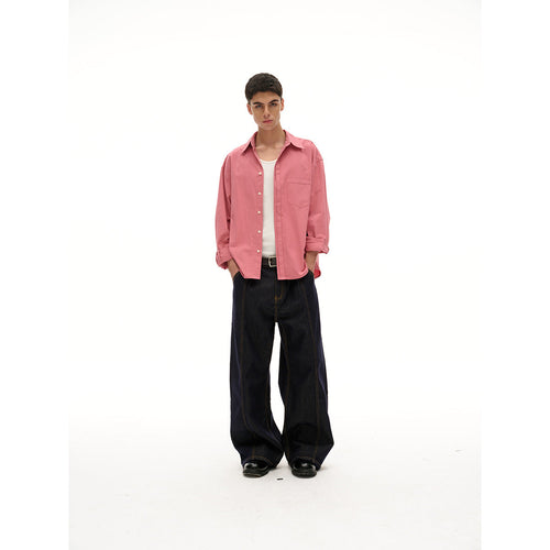 Damen Oversize‑Hemdbluse mit Brusttasche und verdeckter Knopfleiste Shop Nory