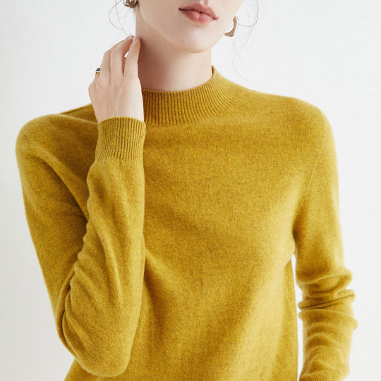Damen Kurz-Mockneck-Pullover aus Kaschmir‑Look mit leichter Flauschoptik Shop Nory