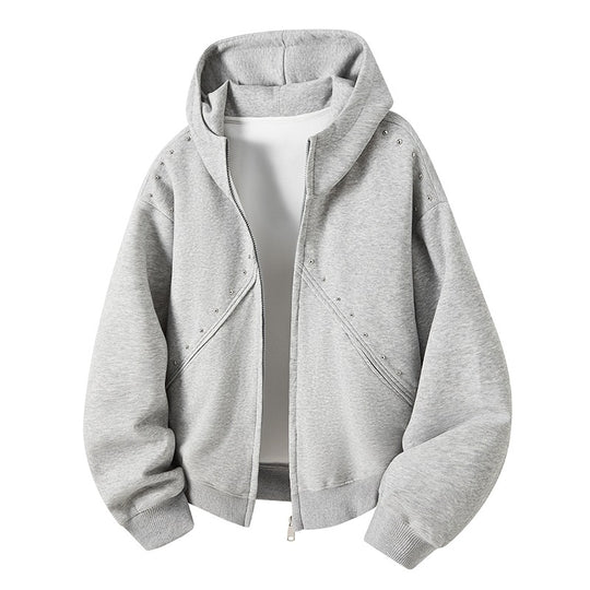 Damen Sportliche Sweatjacke mit Raffungen Shop Nory