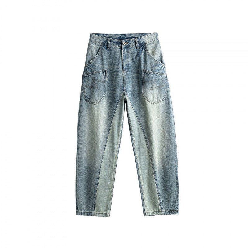 Damen Baggy-Jeans im Panel‑Design mit tiefem Bund und großen Schubtaschen Shop Nory