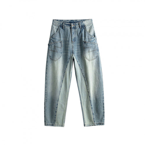 Damen Baggy-Jeans im Panel‑Design mit tiefem Bund und großen Schubtaschen Shop Nory