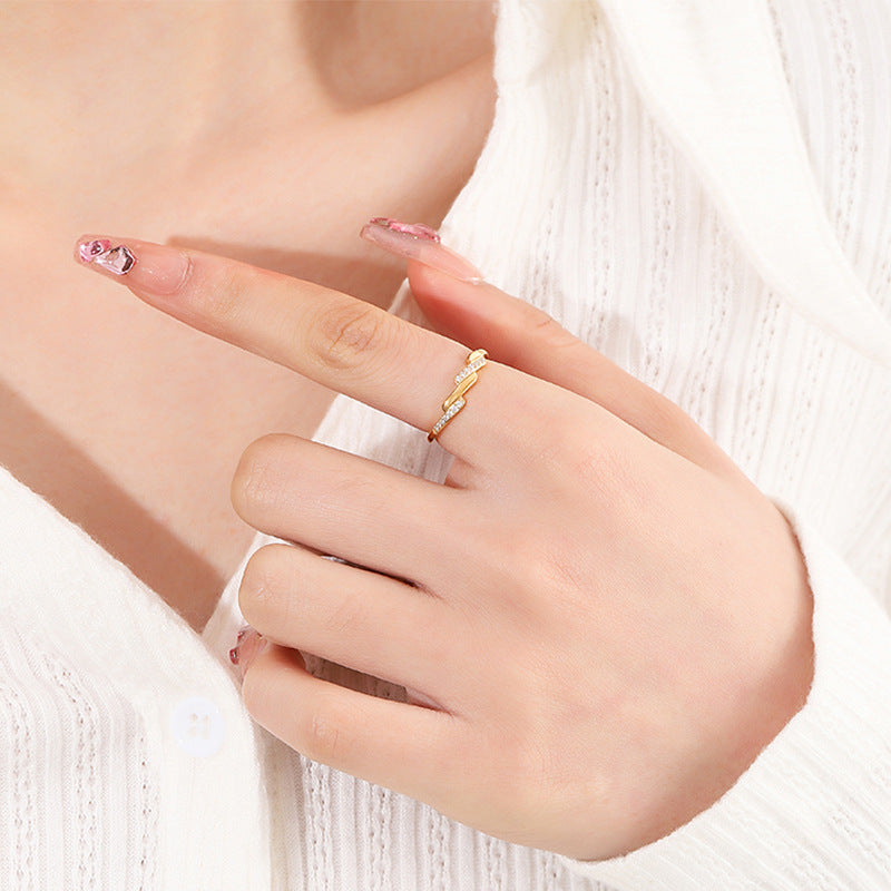 Damen Designer Ring im modernen Blitze-Design Shop Nory