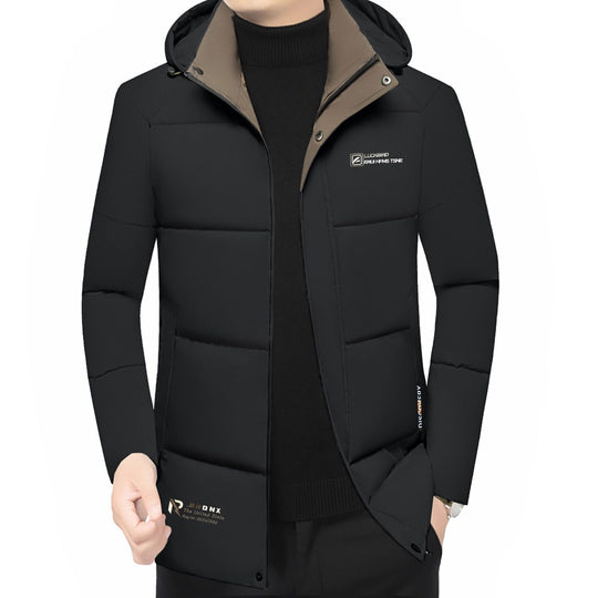 Herren Wattierte Stehkragenjacke mit wasserabweisender Oberfläche und Reißverschlusstaschen Shop Nory
