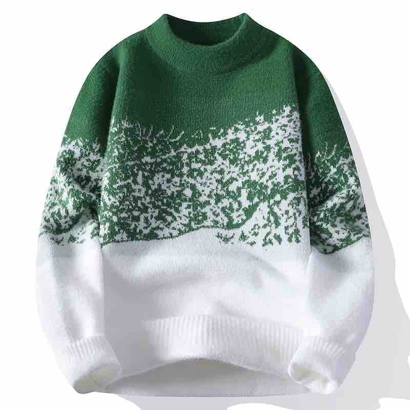 Unisex Oversized Strickpullover mit Jacquardstruktur und Rundhalsausschnitt Shop Nory