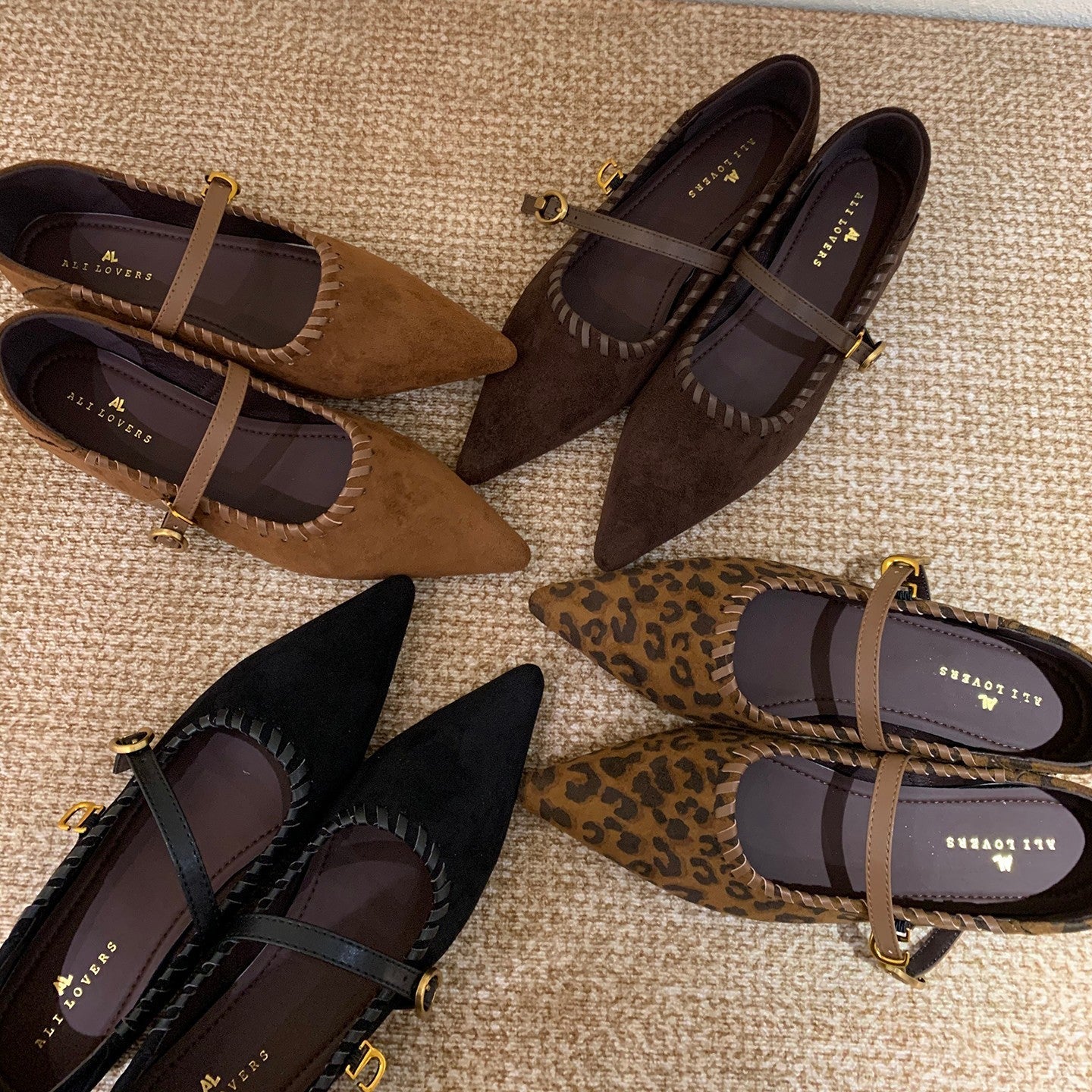 Damen elegante Schnürpumps mit modischem Riemen und spitzem Fußteil