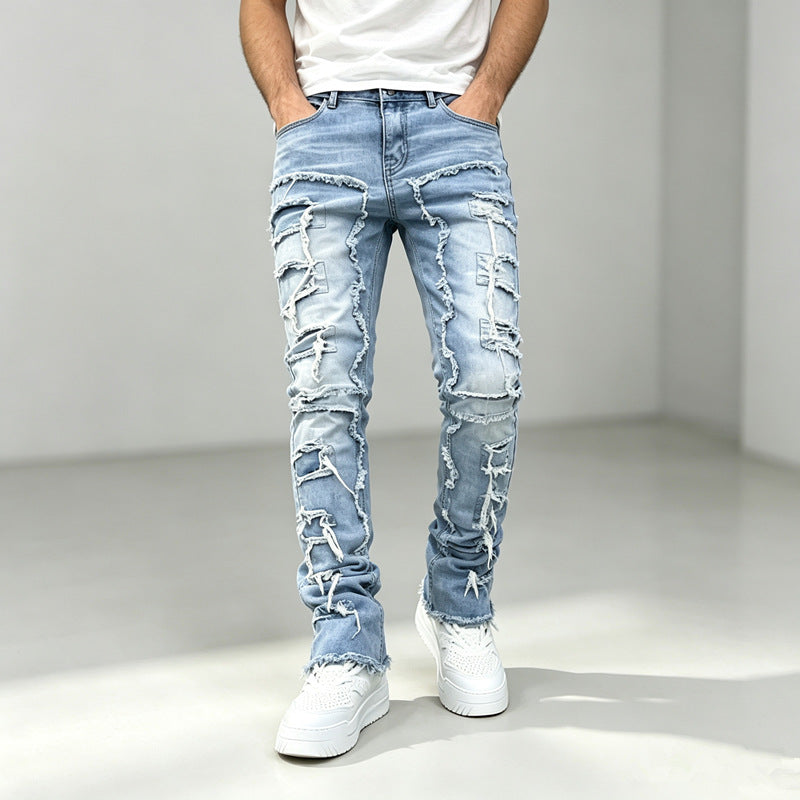 Herren Modische Ripped Jeans mit kreativen Destroyed-Details Shop Nory