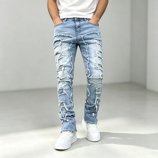 Herren Modische Ripped Jeans mit kreativen Destroyed-Details Shop Nory