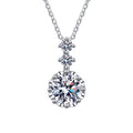 Damen Halskette mit funkelndem Zirkonia-Anhänger und eleganter Silhouette Shop Nory