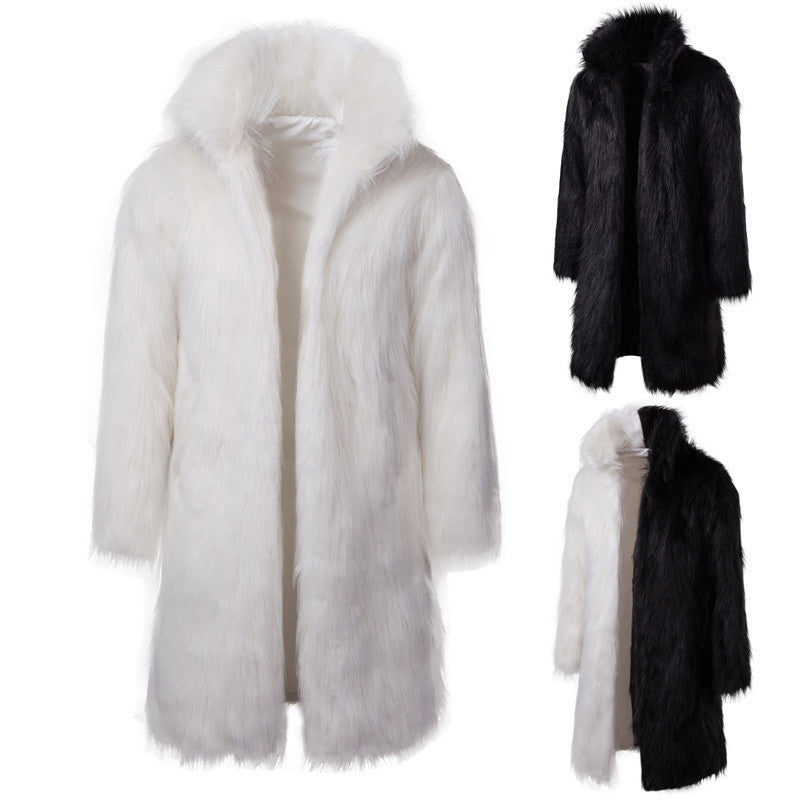 Damen Kapuzen‑Mantel aus Kunstfell mittellang mit luxuriöser Teddyoptik Shop Nory