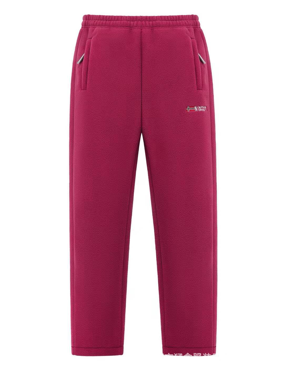 Damen Fleece-Thermohose mit elastischem Bund, Reißverschlusstaschen und weichem Innenfutter Shop Nory